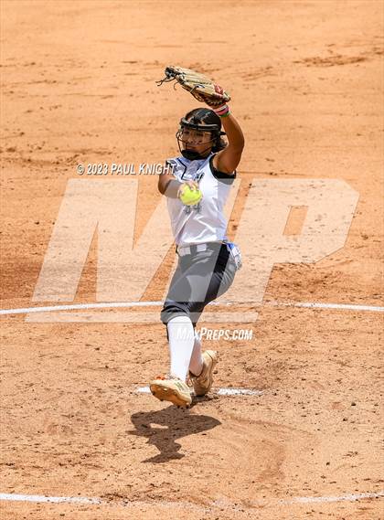 Thumbnail 2 in Santa Gertrudis Academy vs. Coahoma (UIL 3A Softball Final) photogallery.
