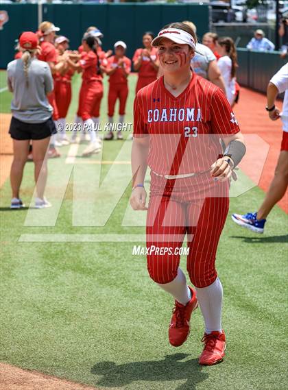 Thumbnail 2 in Santa Gertrudis Academy vs. Coahoma (UIL 3A Softball Final) photogallery.