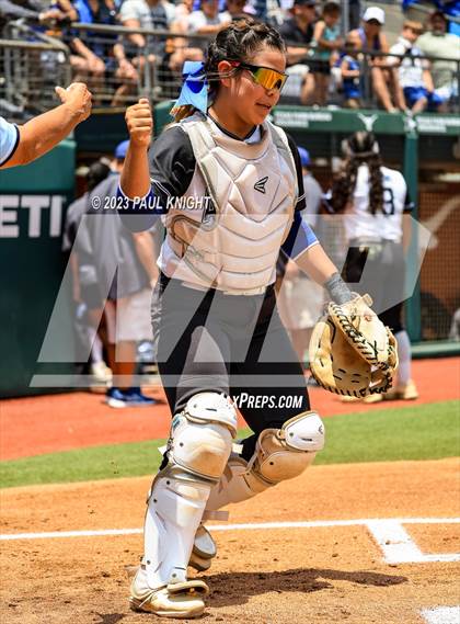 Thumbnail 1 in Santa Gertrudis Academy vs. Coahoma (UIL 3A Softball Final) photogallery.