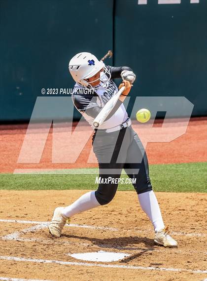 Thumbnail 3 in Santa Gertrudis Academy vs. Coahoma (UIL 3A Softball Final) photogallery.