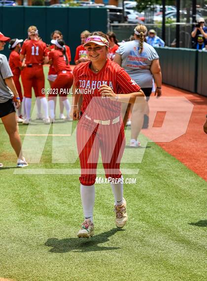 Thumbnail 2 in Santa Gertrudis Academy vs. Coahoma (UIL 3A Softball Final) photogallery.