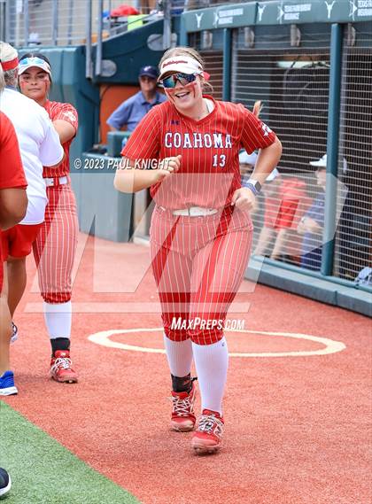 Thumbnail 2 in Santa Gertrudis Academy vs. Coahoma (UIL 3A Softball Final) photogallery.