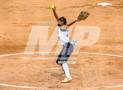 Thumbnail 3 in Santa Gertrudis Academy vs. Coahoma (UIL 3A Softball Final) photogallery.