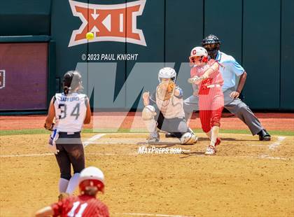Thumbnail 3 in Santa Gertrudis Academy vs. Coahoma (UIL 3A Softball Final) photogallery.