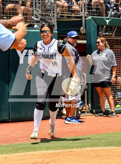 Thumbnail 3 in Santa Gertrudis Academy vs. Coahoma (UIL 3A Softball Final) photogallery.