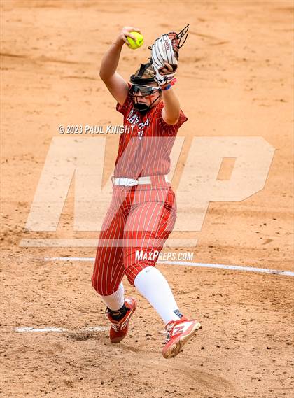 Thumbnail 3 in Santa Gertrudis Academy vs. Coahoma (UIL 3A Softball Final) photogallery.