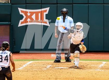 Thumbnail 3 in Santa Gertrudis Academy vs. Coahoma (UIL 3A Softball Final) photogallery.