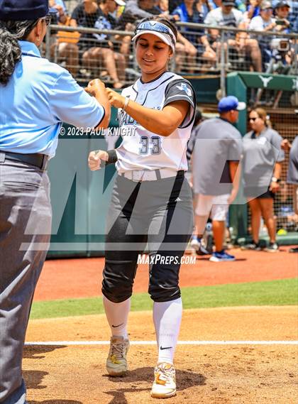 Thumbnail 3 in Santa Gertrudis Academy vs. Coahoma (UIL 3A Softball Final) photogallery.
