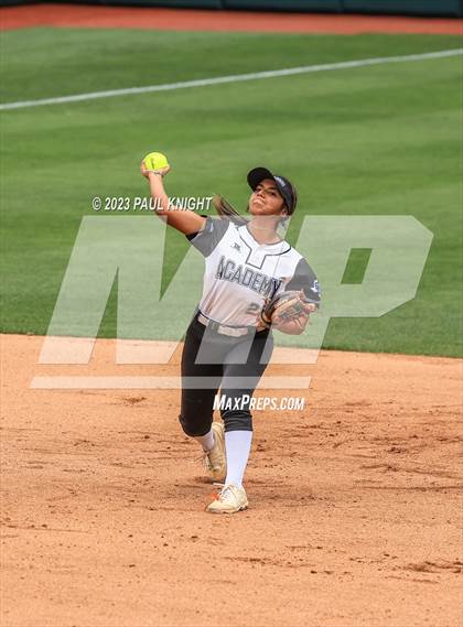 Thumbnail 2 in Santa Gertrudis Academy vs. Coahoma (UIL 3A Softball Final) photogallery.