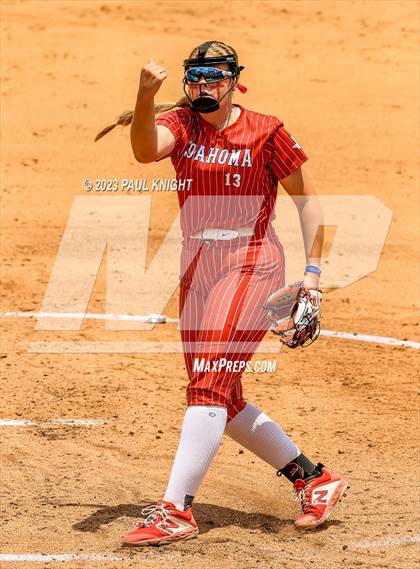 Thumbnail 2 in Santa Gertrudis Academy vs. Coahoma (UIL 3A Softball Final) photogallery.