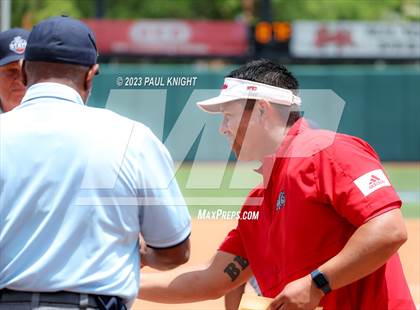 Thumbnail 3 in Santa Gertrudis Academy vs. Coahoma (UIL 3A Softball Final) photogallery.
