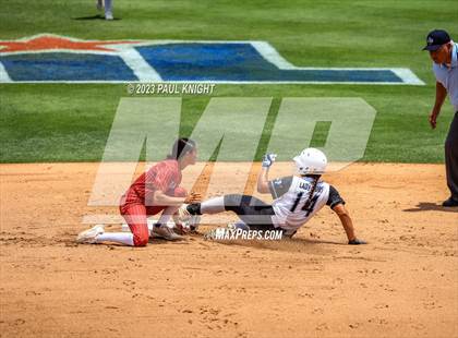 Thumbnail 3 in Santa Gertrudis Academy vs. Coahoma (UIL 3A Softball Final) photogallery.