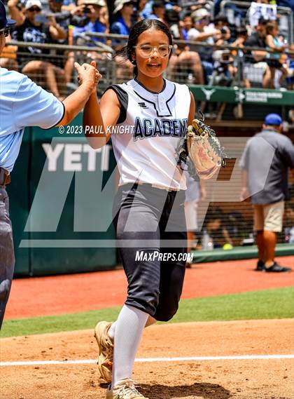 Thumbnail 3 in Santa Gertrudis Academy vs. Coahoma (UIL 3A Softball Final) photogallery.