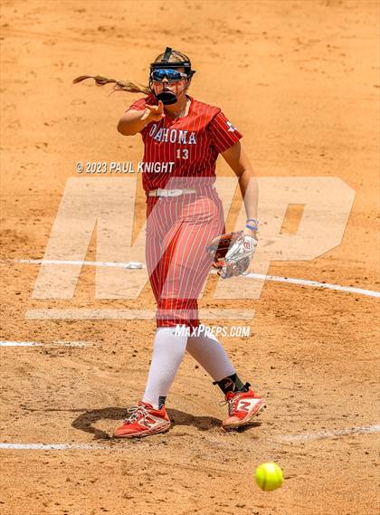 Thumbnail 2 in Santa Gertrudis Academy vs. Coahoma (UIL 3A Softball Final) photogallery.