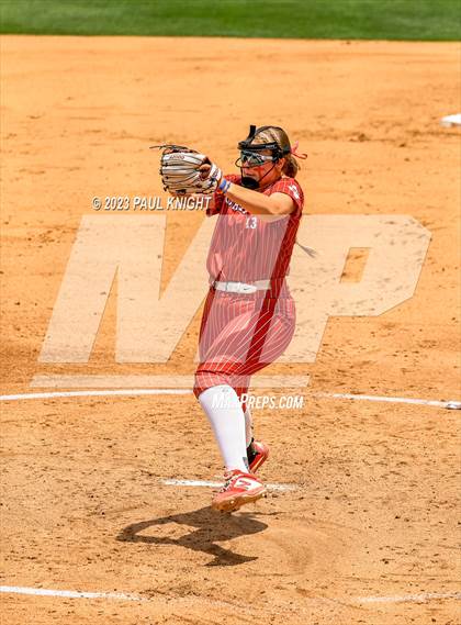 Thumbnail 2 in Santa Gertrudis Academy vs. Coahoma (UIL 3A Softball Final) photogallery.