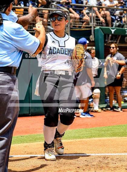 Thumbnail 3 in Santa Gertrudis Academy vs. Coahoma (UIL 3A Softball Final) photogallery.