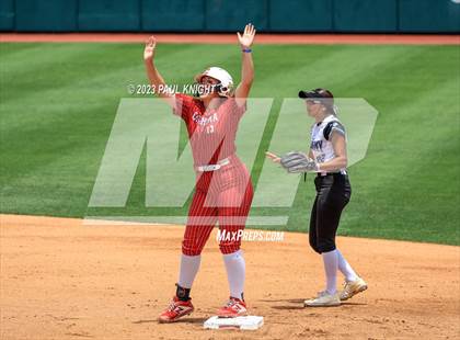 Thumbnail 3 in Santa Gertrudis Academy vs. Coahoma (UIL 3A Softball Final) photogallery.
