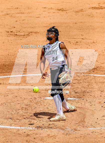 Thumbnail 1 in Santa Gertrudis Academy vs. Coahoma (UIL 3A Softball Final) photogallery.