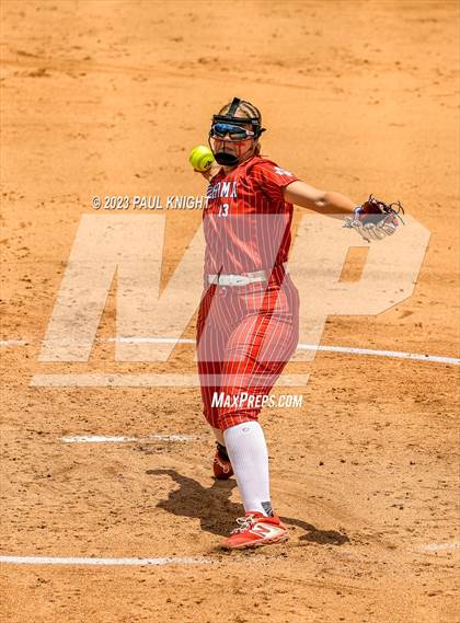 Thumbnail 2 in Santa Gertrudis Academy vs. Coahoma (UIL 3A Softball Final) photogallery.