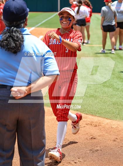 Thumbnail 3 in Santa Gertrudis Academy vs. Coahoma (UIL 3A Softball Final) photogallery.