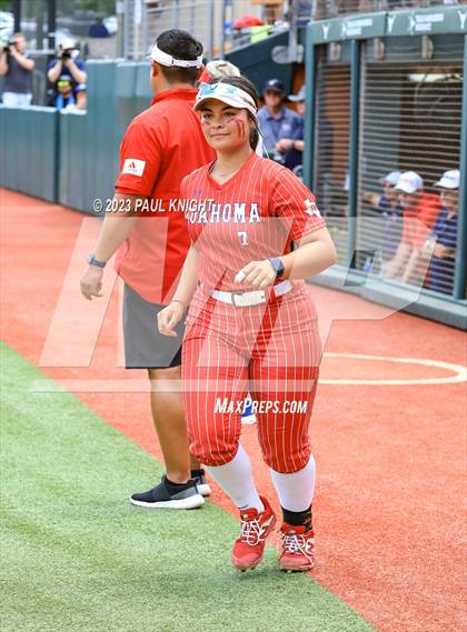 Thumbnail 3 in Santa Gertrudis Academy vs. Coahoma (UIL 3A Softball Final) photogallery.