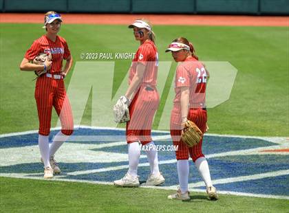 Thumbnail 3 in Santa Gertrudis Academy vs. Coahoma (UIL 3A Softball Final) photogallery.