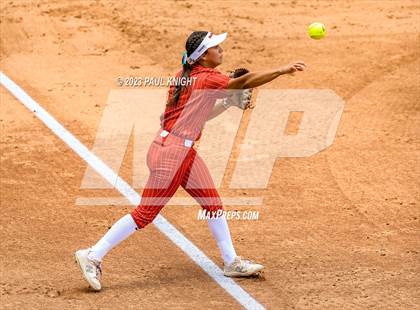 Thumbnail 2 in Santa Gertrudis Academy vs. Coahoma (UIL 3A Softball Final) photogallery.