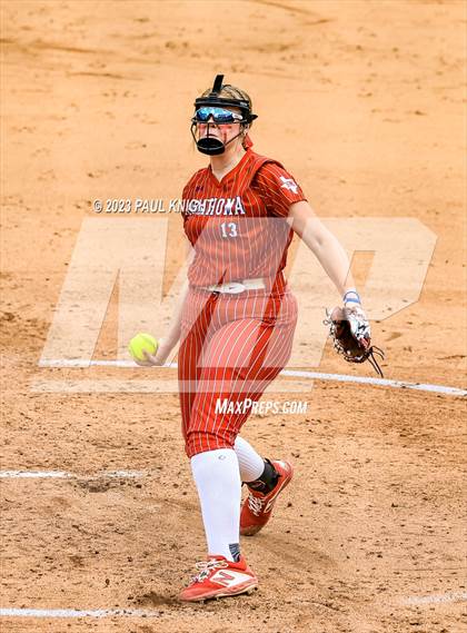 Thumbnail 3 in Santa Gertrudis Academy vs. Coahoma (UIL 3A Softball Final) photogallery.