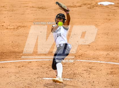 Thumbnail 3 in Santa Gertrudis Academy vs. Coahoma (UIL 3A Softball Final) photogallery.