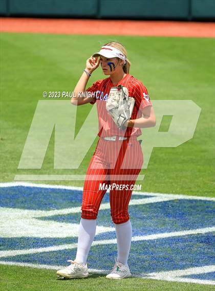 Thumbnail 3 in Santa Gertrudis Academy vs. Coahoma (UIL 3A Softball Final) photogallery.