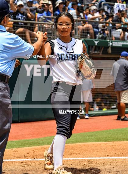 Thumbnail 2 in Santa Gertrudis Academy vs. Coahoma (UIL 3A Softball Final) photogallery.