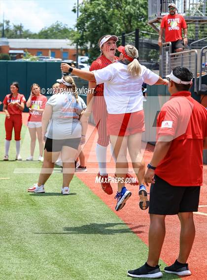 Thumbnail 3 in Santa Gertrudis Academy vs. Coahoma (UIL 3A Softball Final) photogallery.