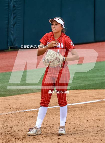 Thumbnail 1 in Santa Gertrudis Academy vs. Coahoma (UIL 3A Softball Final) photogallery.