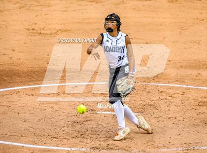 Thumbnail 3 in Santa Gertrudis Academy vs. Coahoma (UIL 3A Softball Final) photogallery.