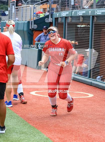 Thumbnail 1 in Santa Gertrudis Academy vs. Coahoma (UIL 3A Softball Final) photogallery.