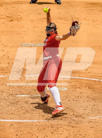 Thumbnail 3 in Santa Gertrudis Academy vs. Coahoma (UIL 3A Softball Final) photogallery.