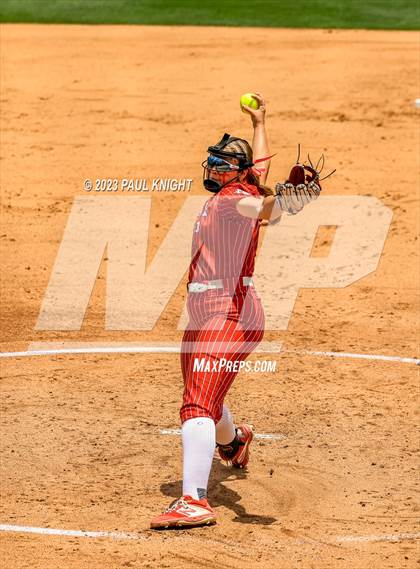 Thumbnail 2 in Santa Gertrudis Academy vs. Coahoma (UIL 3A Softball Final) photogallery.