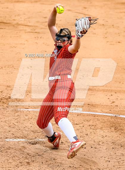Thumbnail 1 in Santa Gertrudis Academy vs. Coahoma (UIL 3A Softball Final) photogallery.