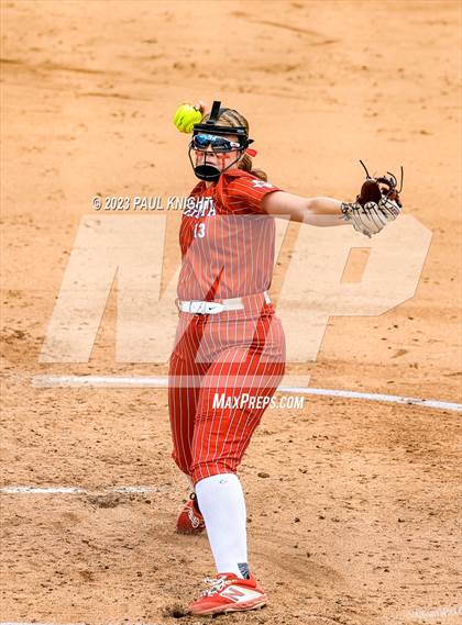 Thumbnail 1 in Santa Gertrudis Academy vs. Coahoma (UIL 3A Softball Final) photogallery.