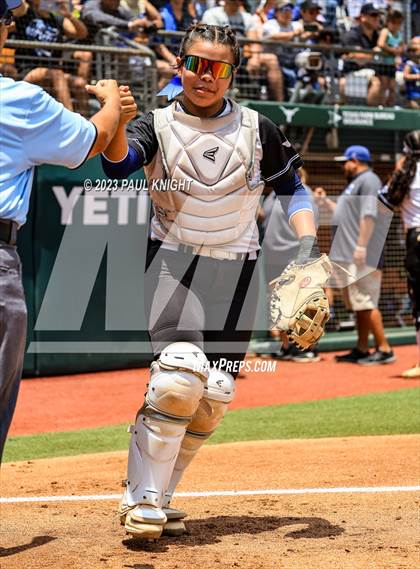 Thumbnail 2 in Santa Gertrudis Academy vs. Coahoma (UIL 3A Softball Final) photogallery.