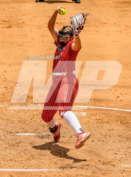 Thumbnail 1 in Santa Gertrudis Academy vs. Coahoma (UIL 3A Softball Final) photogallery.