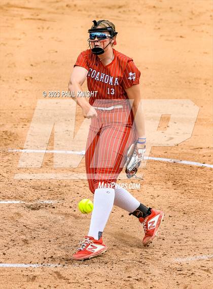 Thumbnail 3 in Santa Gertrudis Academy vs. Coahoma (UIL 3A Softball Final) photogallery.