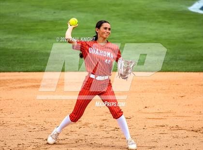 Thumbnail 1 in Santa Gertrudis Academy vs. Coahoma (UIL 3A Softball Final) photogallery.