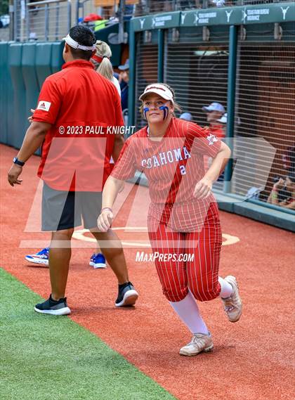 Thumbnail 2 in Santa Gertrudis Academy vs. Coahoma (UIL 3A Softball Final) photogallery.