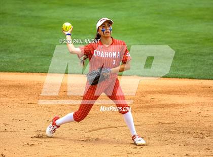 Thumbnail 2 in Santa Gertrudis Academy vs. Coahoma (UIL 3A Softball Final) photogallery.