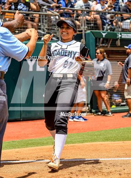 Thumbnail 3 in Santa Gertrudis Academy vs. Coahoma (UIL 3A Softball Final) photogallery.