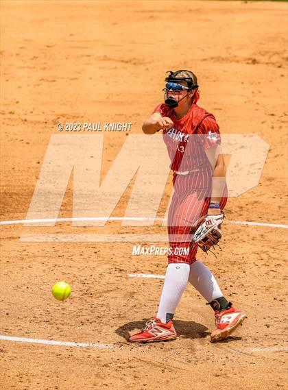Thumbnail 2 in Santa Gertrudis Academy vs. Coahoma (UIL 3A Softball Final) photogallery.