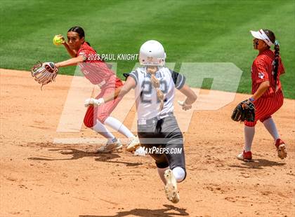Thumbnail 2 in Santa Gertrudis Academy vs. Coahoma (UIL 3A Softball Final) photogallery.