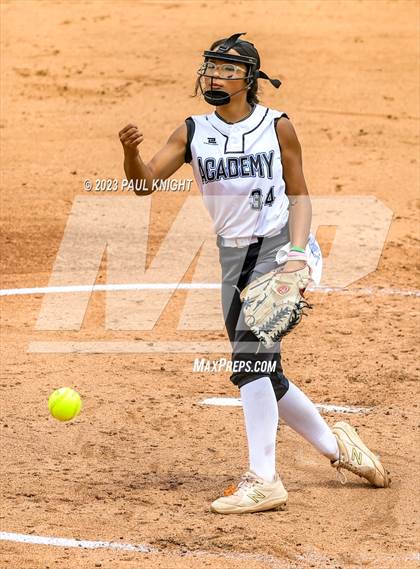 Thumbnail 3 in Santa Gertrudis Academy vs. Coahoma (UIL 3A Softball Final) photogallery.
