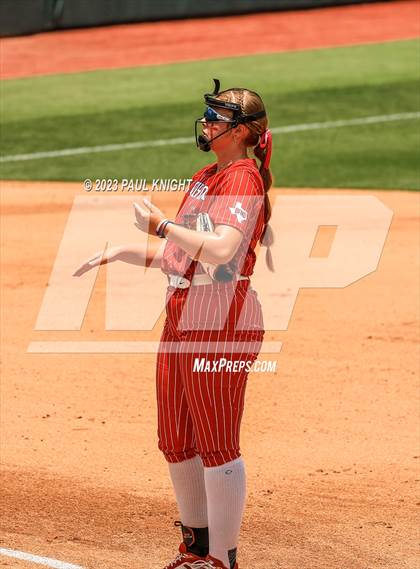 Thumbnail 3 in Santa Gertrudis Academy vs. Coahoma (UIL 3A Softball Final) photogallery.